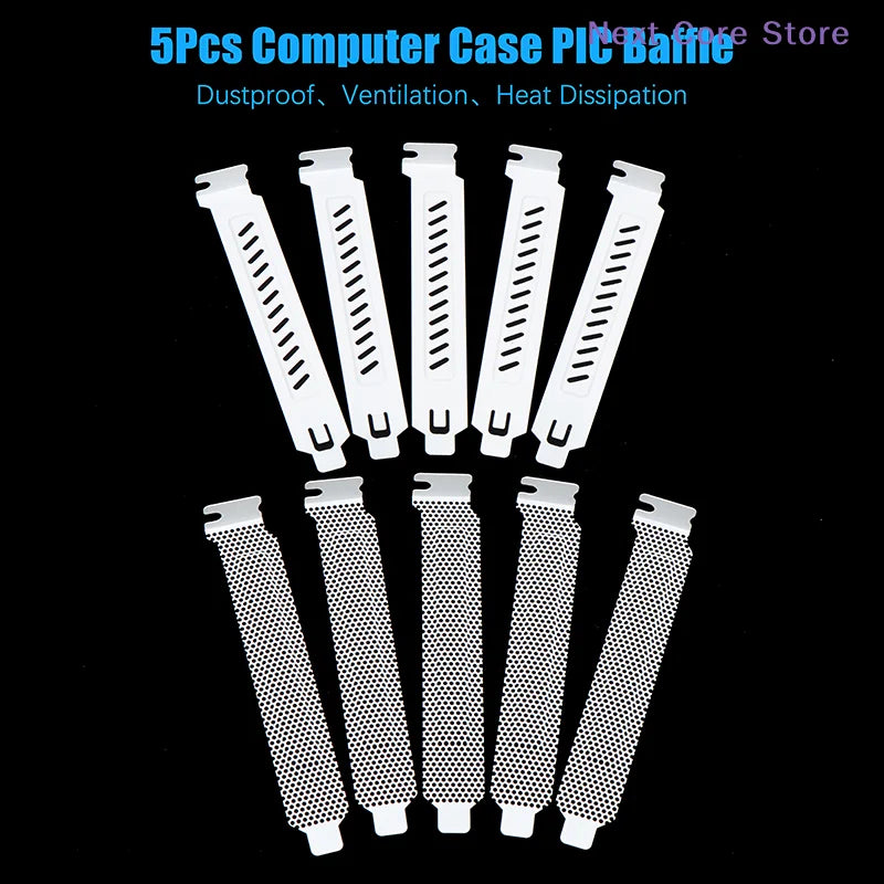 5-Pack PCI Slot Dust Filter Covers – PC Case Ventilation Baffles PC Case Accessory HIP