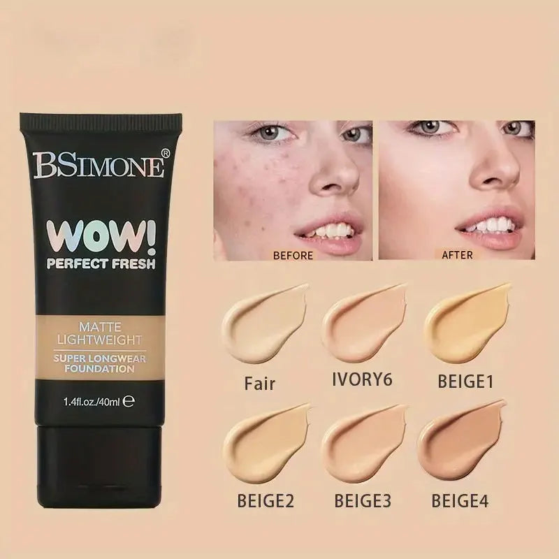 Perfect Fresh Matte Foundation Lightweight Super Longwear Hydrating Natural Finish Buildable Coverage Non-Cakey Suitable For Dry HIP