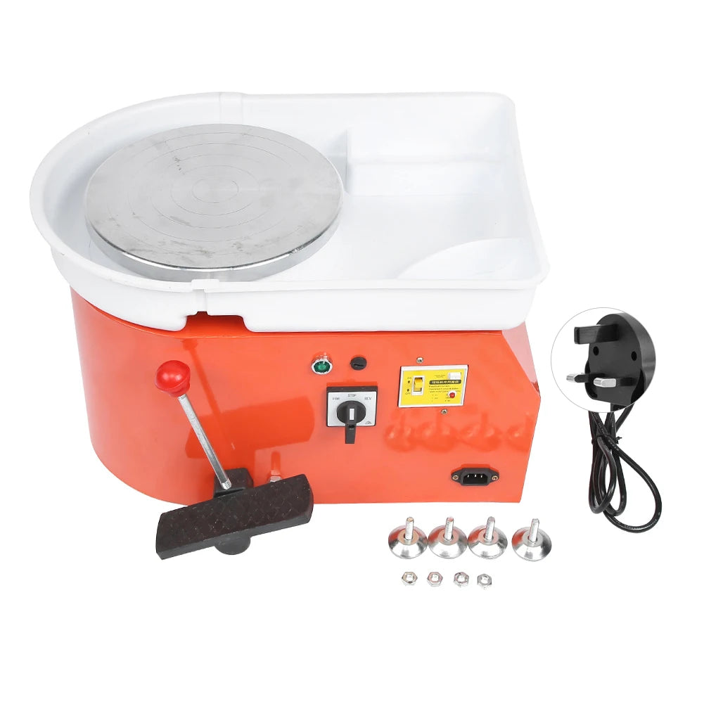 Ceramic Pottery Electric Machine Detachable Basin Adjustable Speed Art Craft DIY Clay Tool 350W DIY Clay Tool Pottery Machine HIP UK Plug