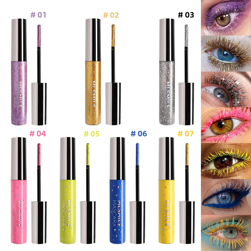 MLSMILE Glitter Pearlescent Mascara – Waterproof & Volumizing Glitter Mascara HIP