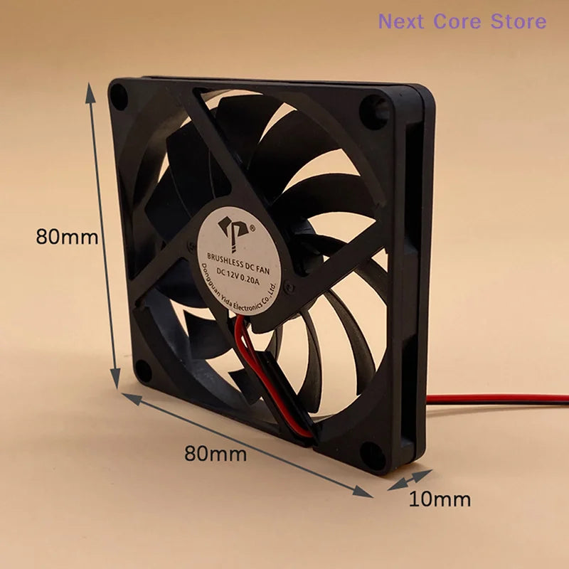 8010 Brushless Cooling Fan 80mm 5V 12V 24V 2-Pin PC Fan PC Cooling Fan HIP