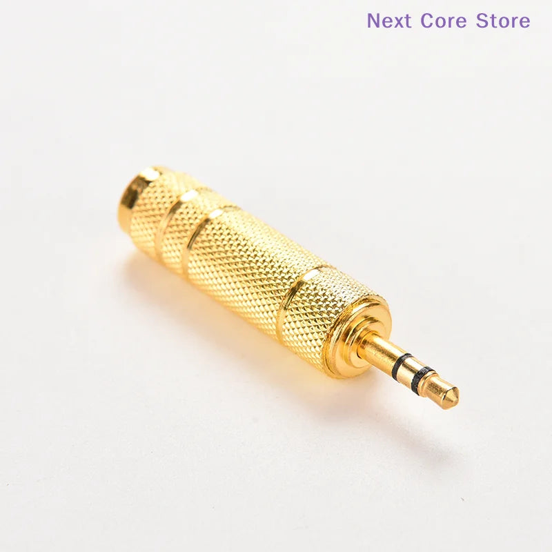 3.5mm to 6.35mm Stereo Audio Jack Adapter – Gold-Plated Audio Jack Adapter HIP