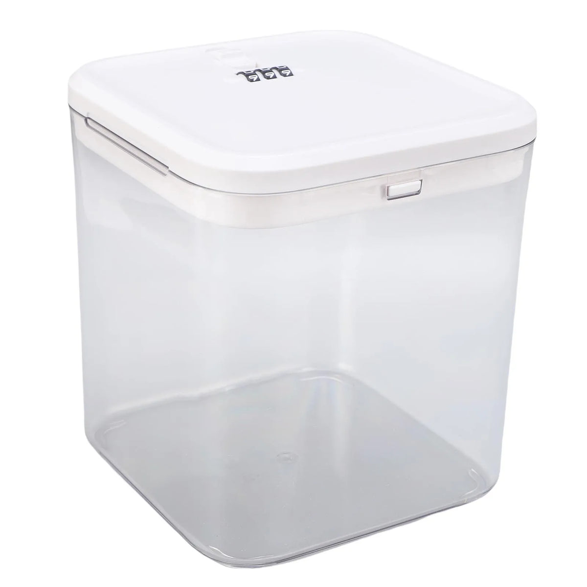 Medication Lock Box with Code Lockable Storage Box for Fridge Snacks Food Phone Lock Box for Home Dorms Office Clear HIP