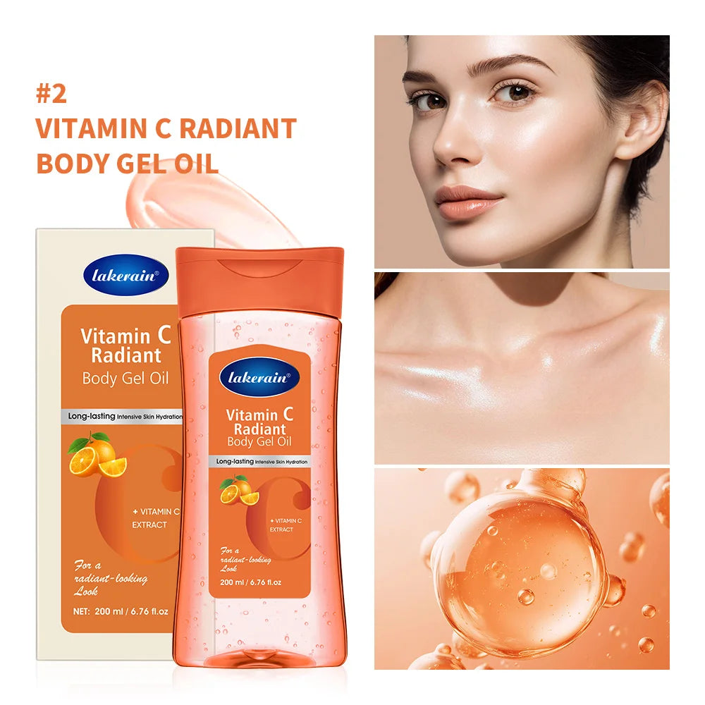 Turmeric Cocoa Oil Body Lotion 200ml Vitamin B3 Vitamin C Brightening Glow Body Gel Moisturizer For Dry Skin HIP 2Vitamin C
