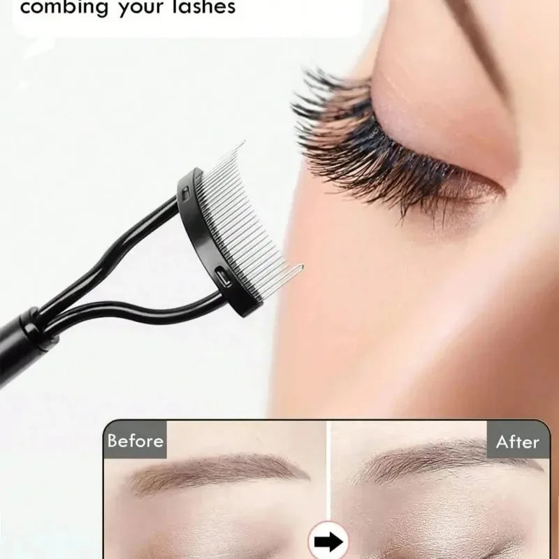 Ergonomic Eyelash Comb Separator with Dust Cover | RUZOFO Eyelash Comb Tool HIP
