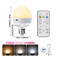 RGB LED Light Bulb E27 USB 5V Dimmable Remote Control RGB LED Bulb HIP 3 Colors