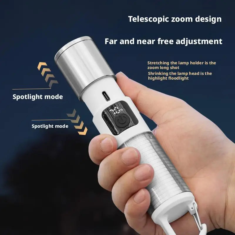 ESMARTER Telescopic Zoom Flashlight – Rechargeable, 350+ Lumen Zoomable Flashlight HIP