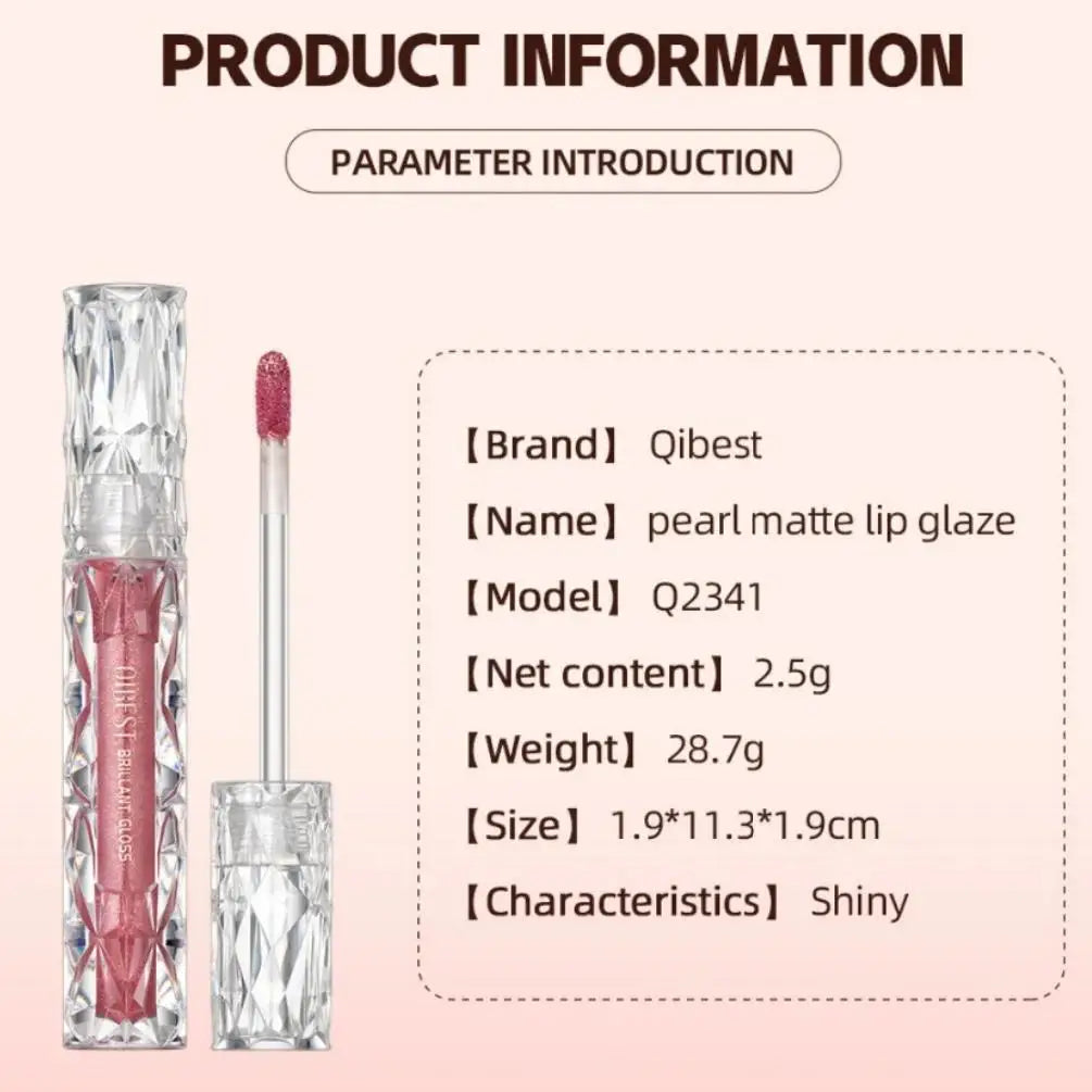 QiBest Diamond Shimmer Lip Gloss – 10 Colors, Waterproof Glitter Lip Gloss HIP