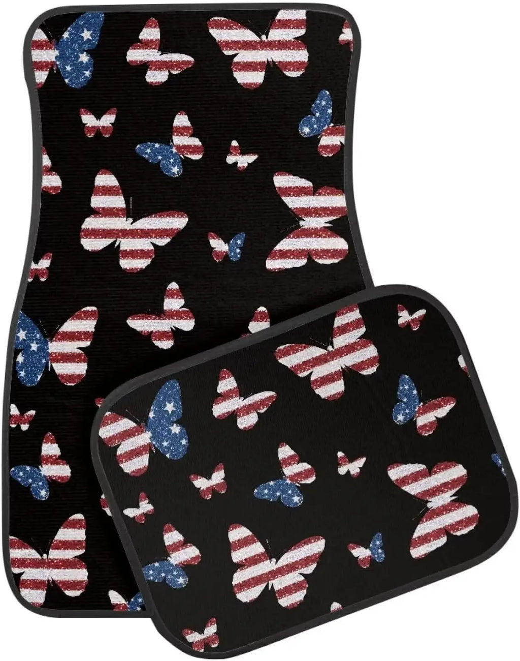 USA Flag Butterfly Car Floor Mats – 4-Piece Set | HIP Car Floor Mats HIP