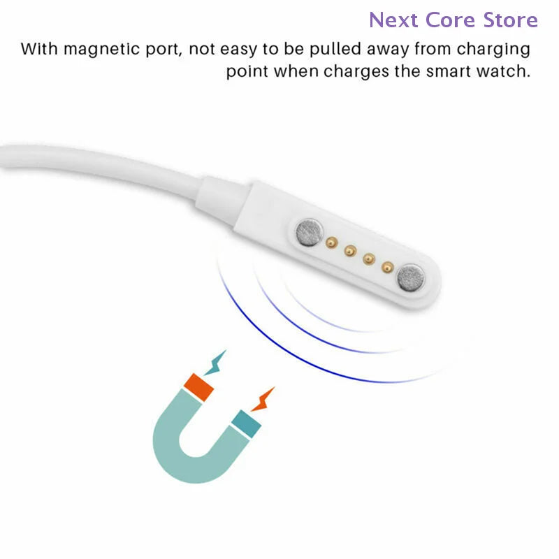 4-Pin Magnetic USB Charging Cable – KW88 Smart Watch Smart Watch Charger HIP