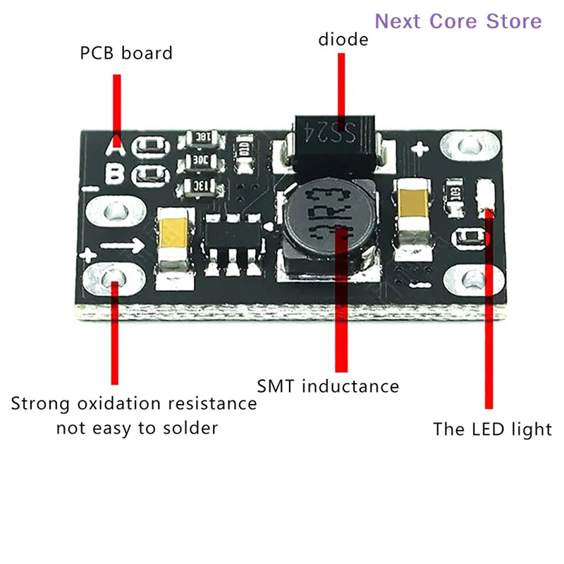 Mini DC Boost Step-Up Module 5V/8V/9V/12V 1.5A LED DIY PCB DC Boost Converter Module HIP