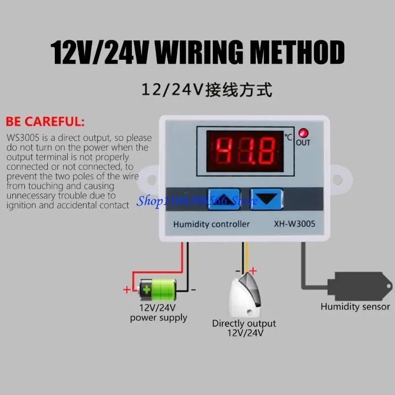 Digital Humidity Controller 0–99% RH | Greenhouse & Lab Humidity Controller Switch HIP