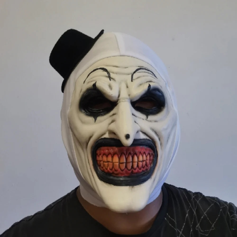 Soft Latex Scary Clown Mask – Realistic Unisex Cosplay Prop Costume Mask HIP