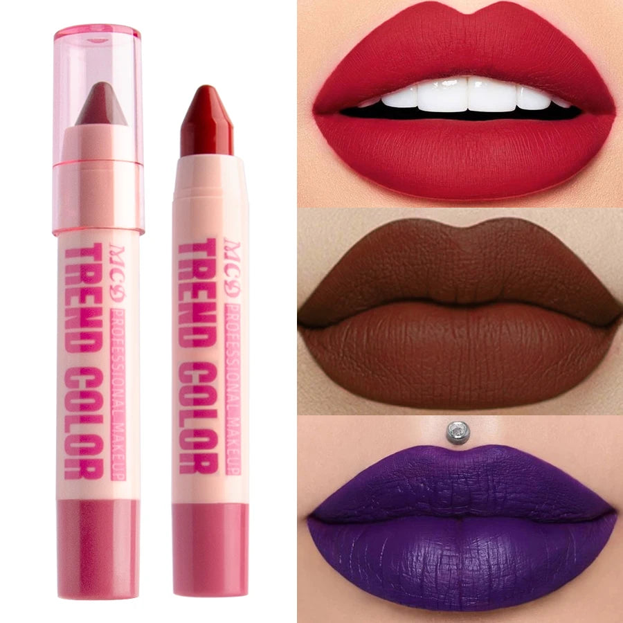 Moisturizing 12 Color Lipliner Pen Waterproof Plumping Stain Lipstick Natural Nude Pink Lip Liner Outline Lips Contour Makeup Fo HIP
