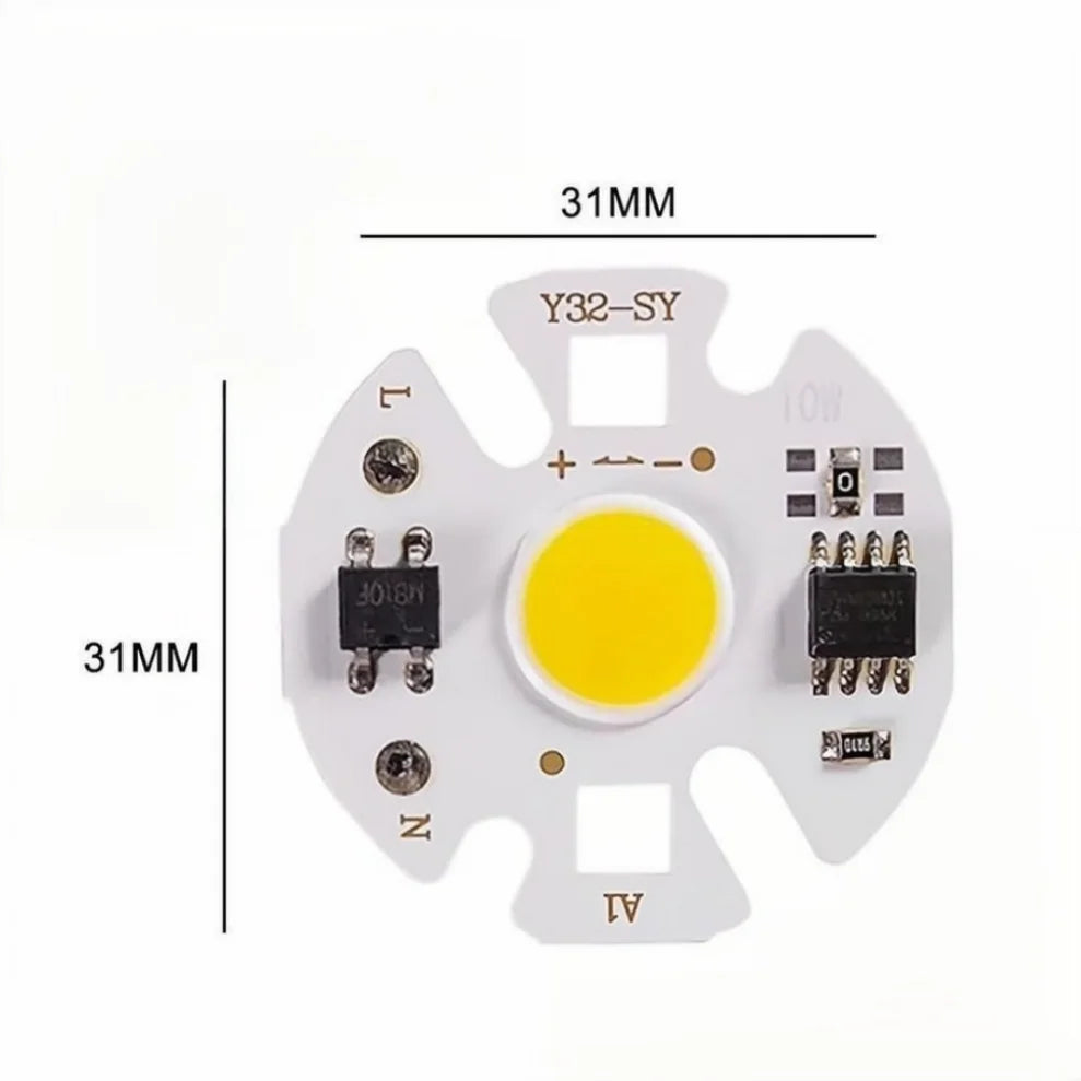 LED COB Chip 3W–12W AC 220V Smart IC No Driver – IP65 DIY LED COB Chip HIP