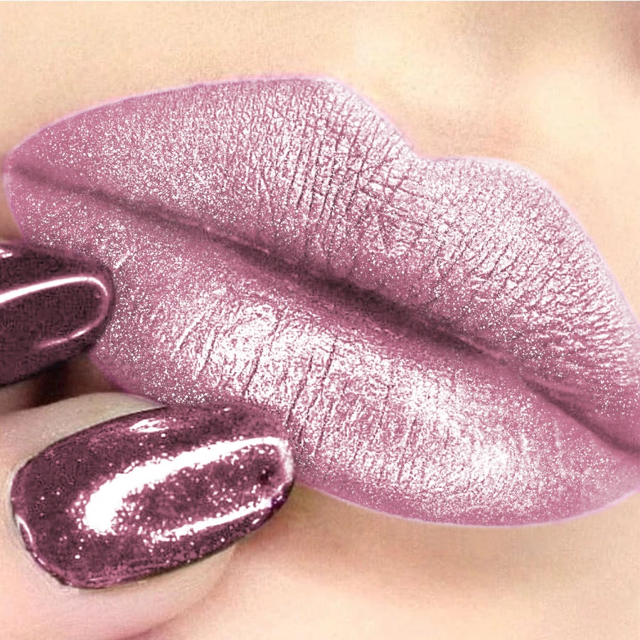 FUNPARK Glitter Metallic Lipstick – Pearlescent Lip Glaze Metallic Lip Glaze HIP