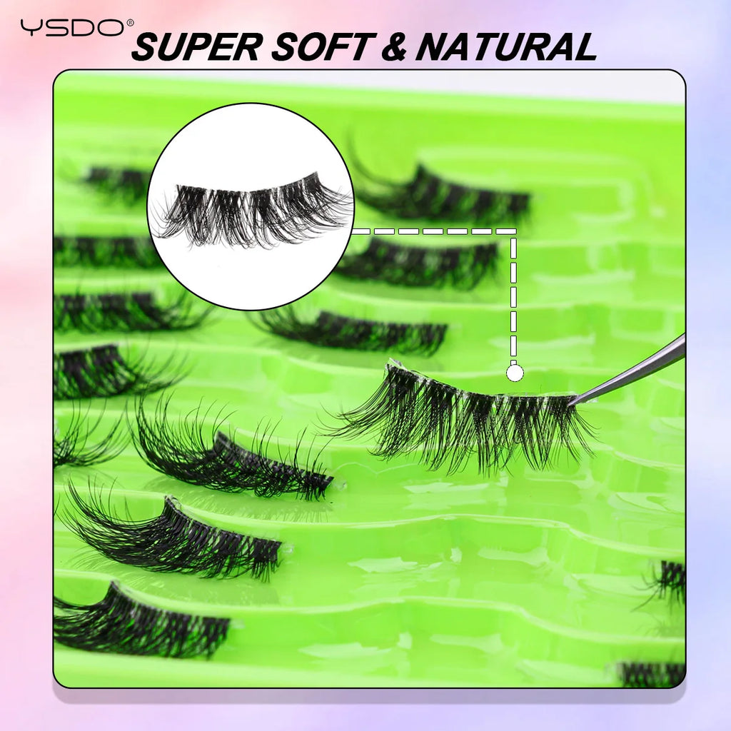 Faux Cils 3/11/14 Pairs Lashes Natural Long 3D Mink Fake Lashes Extension Make up Tool Wispy Fluffy Reusable False Eyelashes HIP