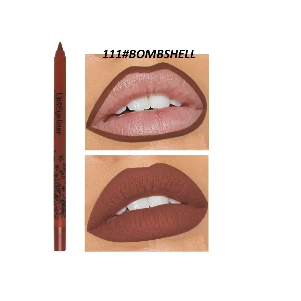 20 Color Slim Lip Liner Pencil Sexy Pink Brown Rose Lip Outline Matte Nude Lipstick Contouring Tint Waterproof Crayon Pen Makeup HIP 11