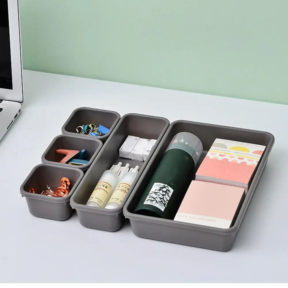 8pc/set Kitchen Bathroom Storage Trays Sundries Jewellery Holder Closet Cover Make Up Organizer Box Storage Drawer Storage Box HIP