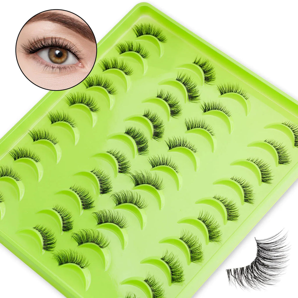Half Lashes 3/10/20 Pairs Eyelashes Wispy Soft Natural 3D Mink Lashes Makeup Volume Fluffy Half False Eyelash Cilios Tools HIP