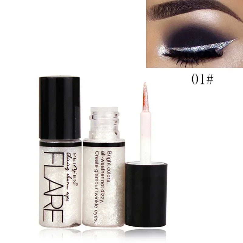 Professional Makeup Silver Rose Gold Color Liquid Glitter Eyeliner New Shiny Eye Liners for Women Eye Pigment Korean Cosmetics HIP 01