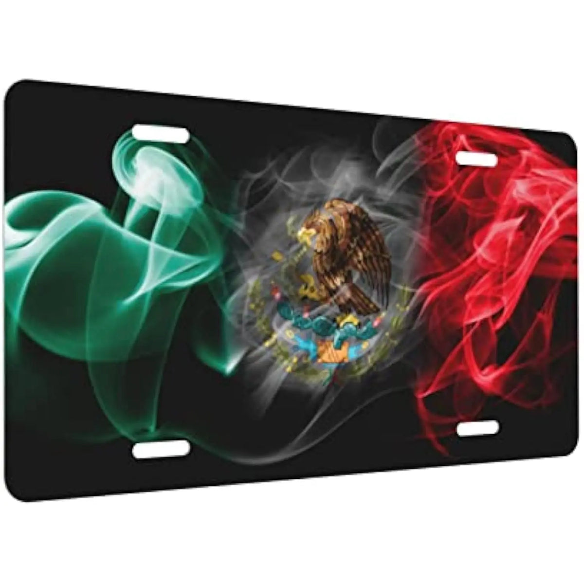 Mexico Flag Smoke Design License Plate Cover | Aluminum Tag License Plate Cover HIP