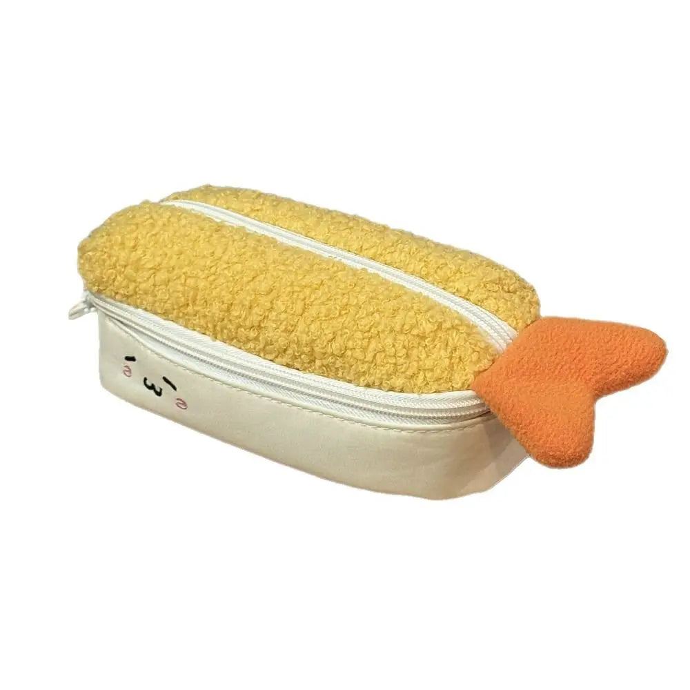 Fried Shrimp Pencil Case – Double Layer Large Capacity Pen Bag Novelty Pencil Case HIP