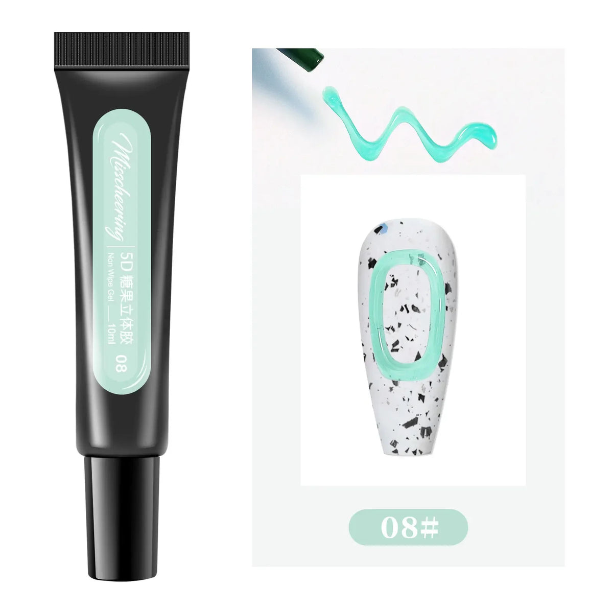 3D Pudding Gel 12ml Tube Emboss Korean Style Nail Design Painting Full Coverage Super Texture Gel Pigmented Paint Liner Gel HIP 08 10ml
