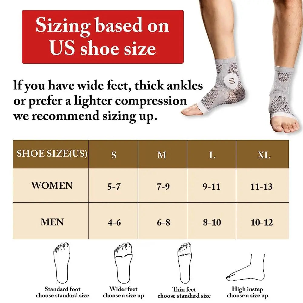 20-30 mmHg Compression Ankle Sleeves – Arch & Heel Support Compression Ankle Sleeve HIP