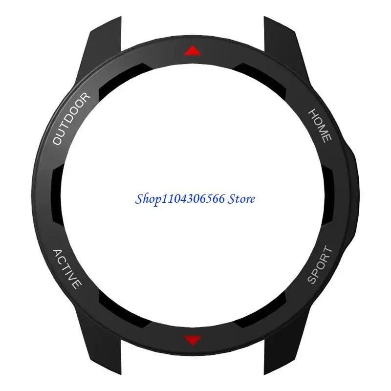 Hard Bumper Case & Screen Protector for Mi Watch S1 Active Smartwatch Bumper Case HIP Black red white word CN