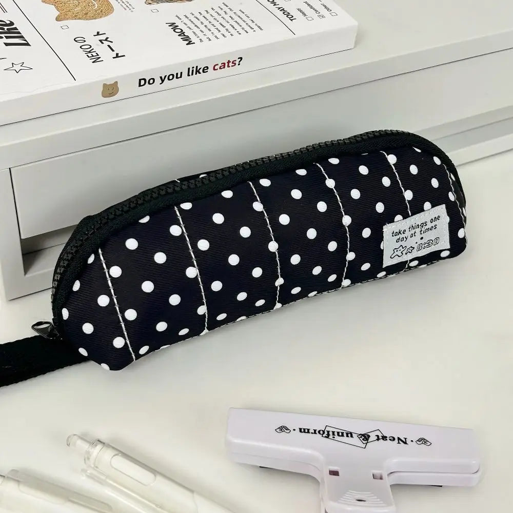 Polka Dot Pencil Case – Large Capacity Stationery Organizer Pencil Case HIP