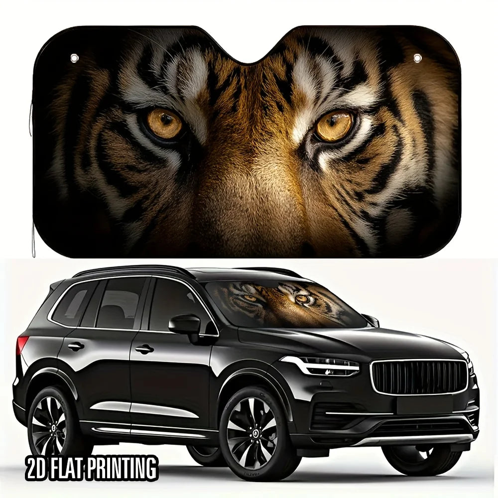 Foldable Car Sunshade Face Design + 4 Suction Cups | UV Block Car Windshield Sunshade HIP S