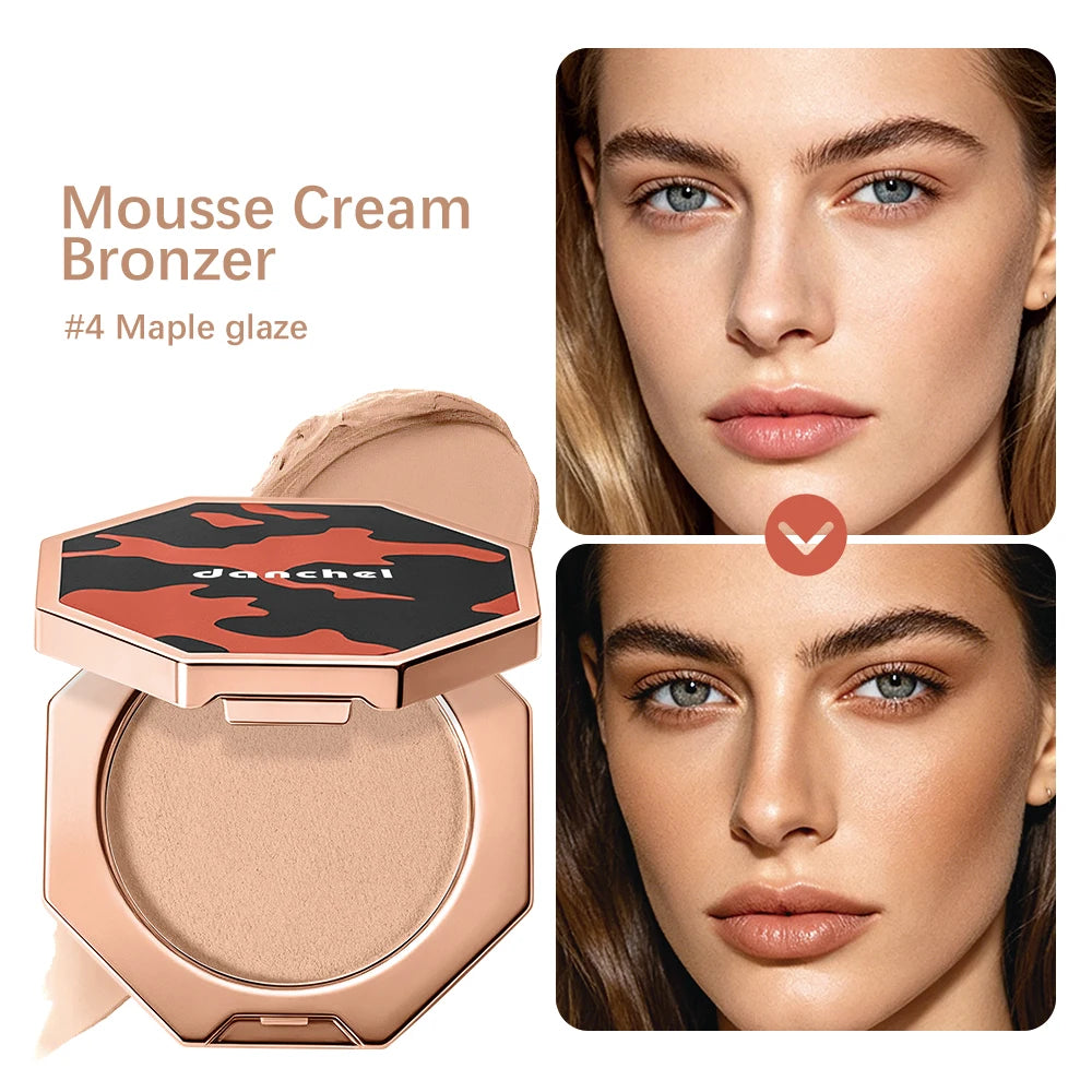 8 Colors Mousse Bronzer Contour Cream Natural Soft Focus Skin Smoothing 3D Contour Waterproof Sweat Proof Resists Transfer Face HIP