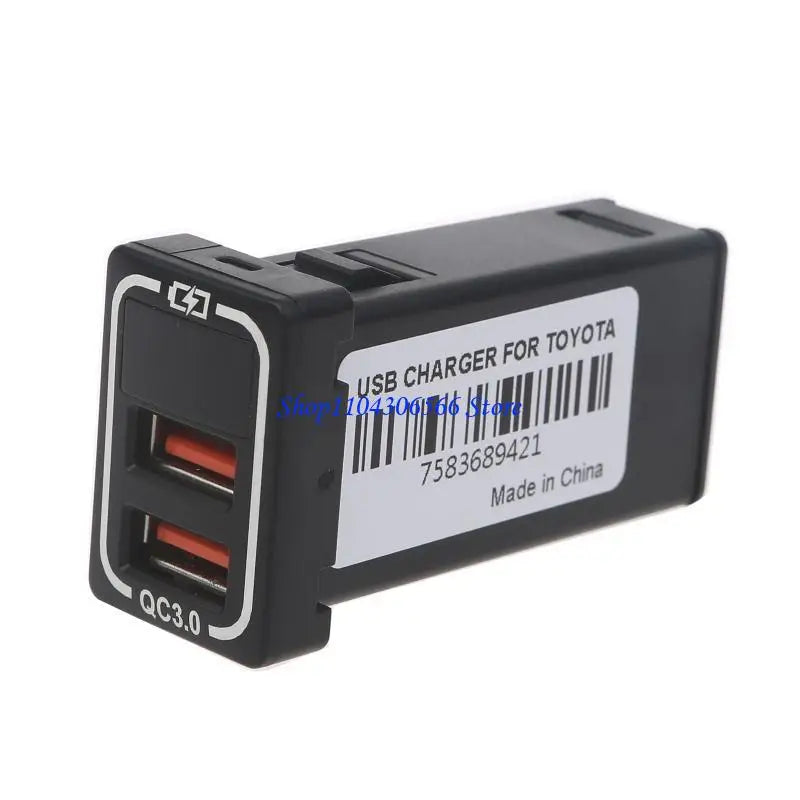 Dual USB Car Charger with LED Voltmeter – 18W Fast Charge Dual USB Car Charger HIP