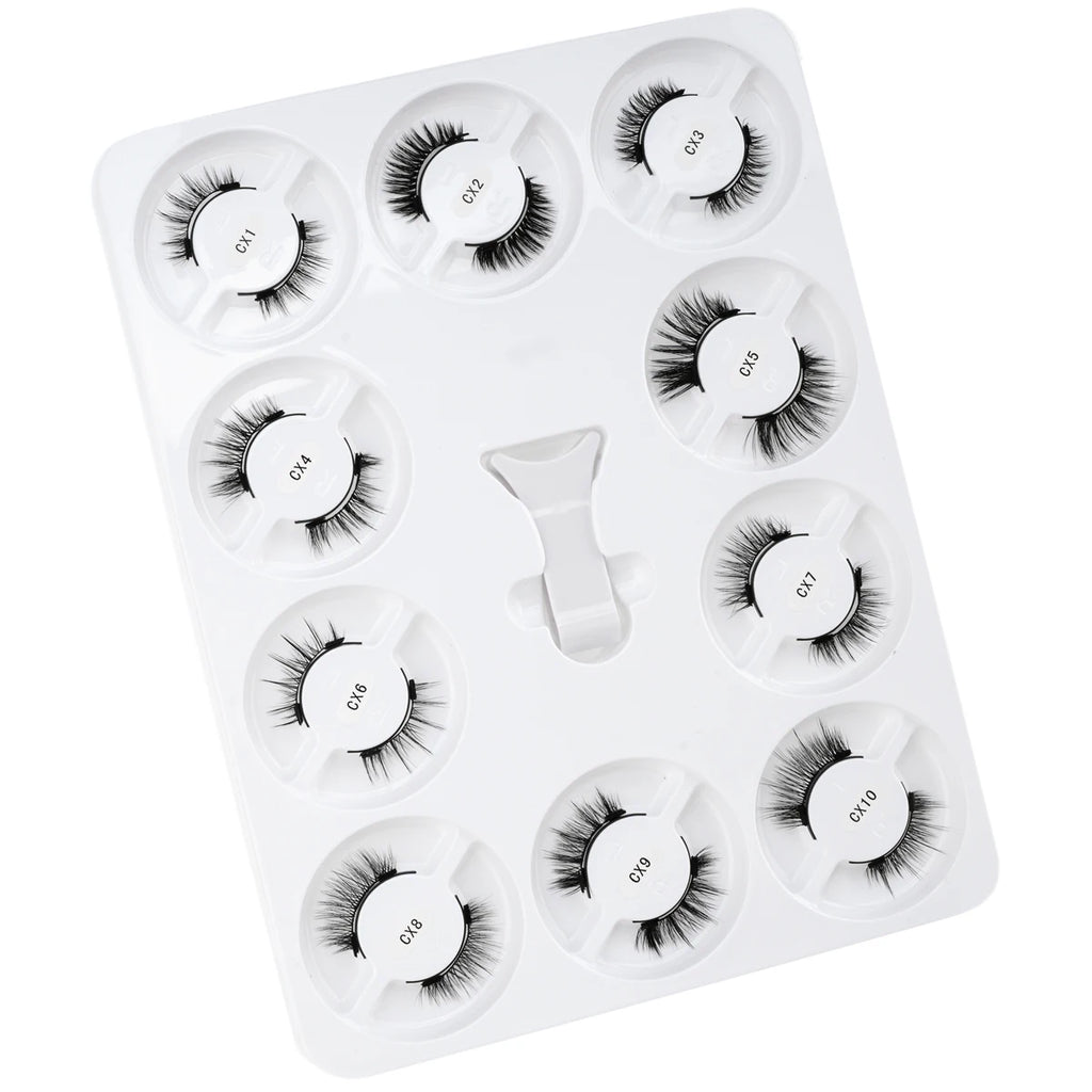 YSDO 10pairs 3D Magnetic False Eyelashes Kit Reusable Natural Mink False Lashes Professional Eyelash Extension With Tweezer HIP 10D-01