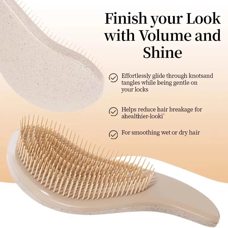 T-Shape Wheat Straw Comb Set – Anti-Static Detangling Hair Comb Set HIP