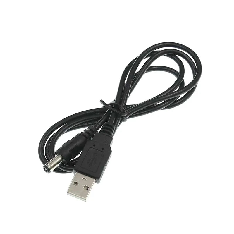 USB to DC Cable 1m – 5.5×2.1mm Barrel Plug 5V Power Supply USB Power Cable HIP As Photo