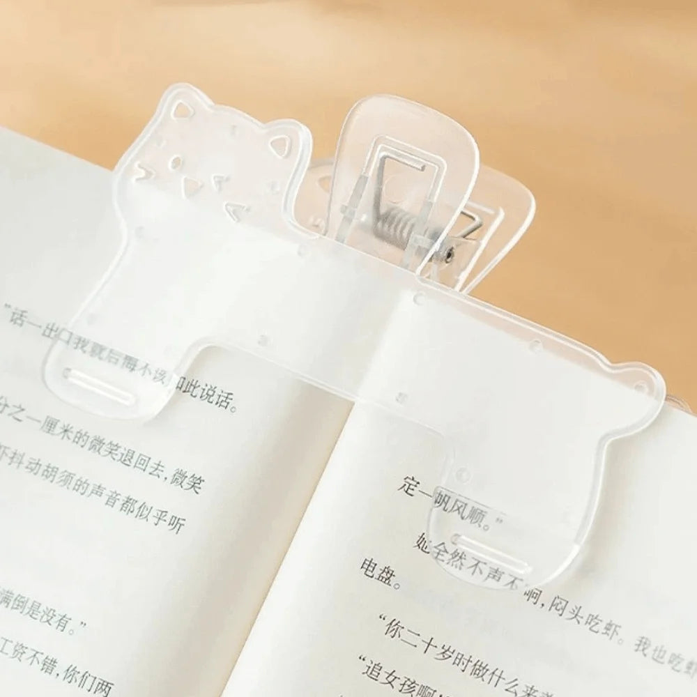 Cute Cat Transparent Book Clip – Anti-Slip Page Holder Book Page Holder HIP