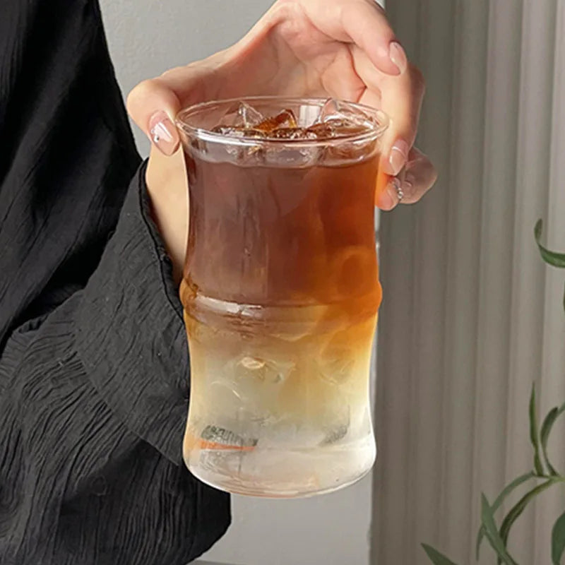 415ml Striped Glass Tumbler | Heat-Resistant Drinkware Glass Tumbler HIP