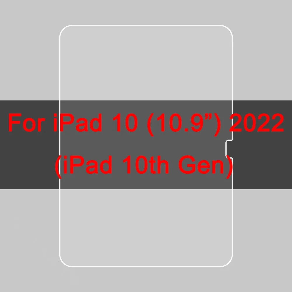 9D Tempered Glass iPad Screen Protector 3-Pack | Multi-Model Tablet Screen Protector HIP 10th