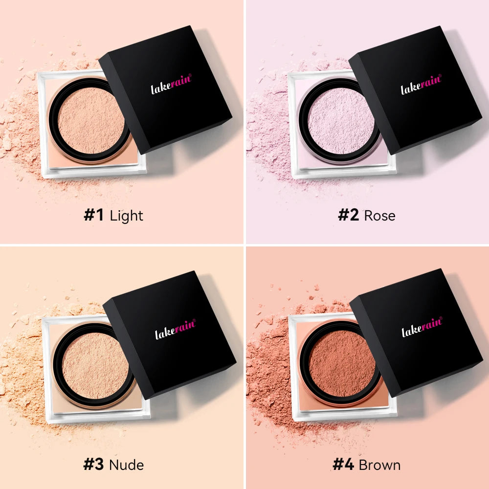 Loose Baking and Setting Powder Cosmetics Long Lasting Oil Control Natural Face Matte Waterproof BrighTening Loose Powder HIP 4Colors