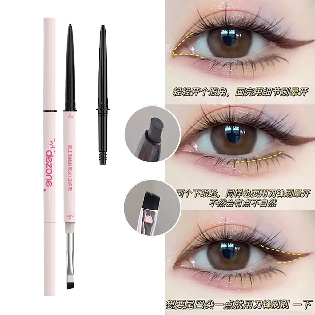 Dezone Double-Ended Gel Eyeliner Pencil – Waterproof & Matte Gel Eyeliner Pencil HIP