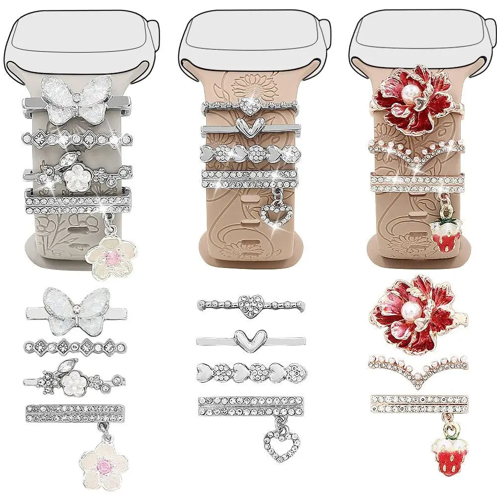 Diamond Metal Watch Strap Decorative Ring for Apple Watch Watch Strap Charm HIP