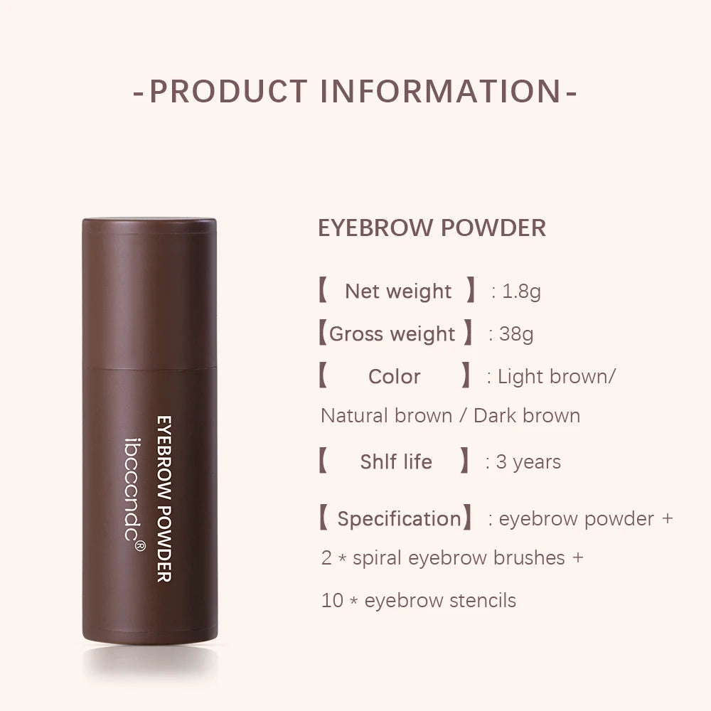 Eyebrow Stamp Stencil Kit 1 Pcs Eye Brow Stamp Shaping Kit Long-Lasting Waterproof Eyebrow Makeup Brow Shape with 10 PCS HIP
