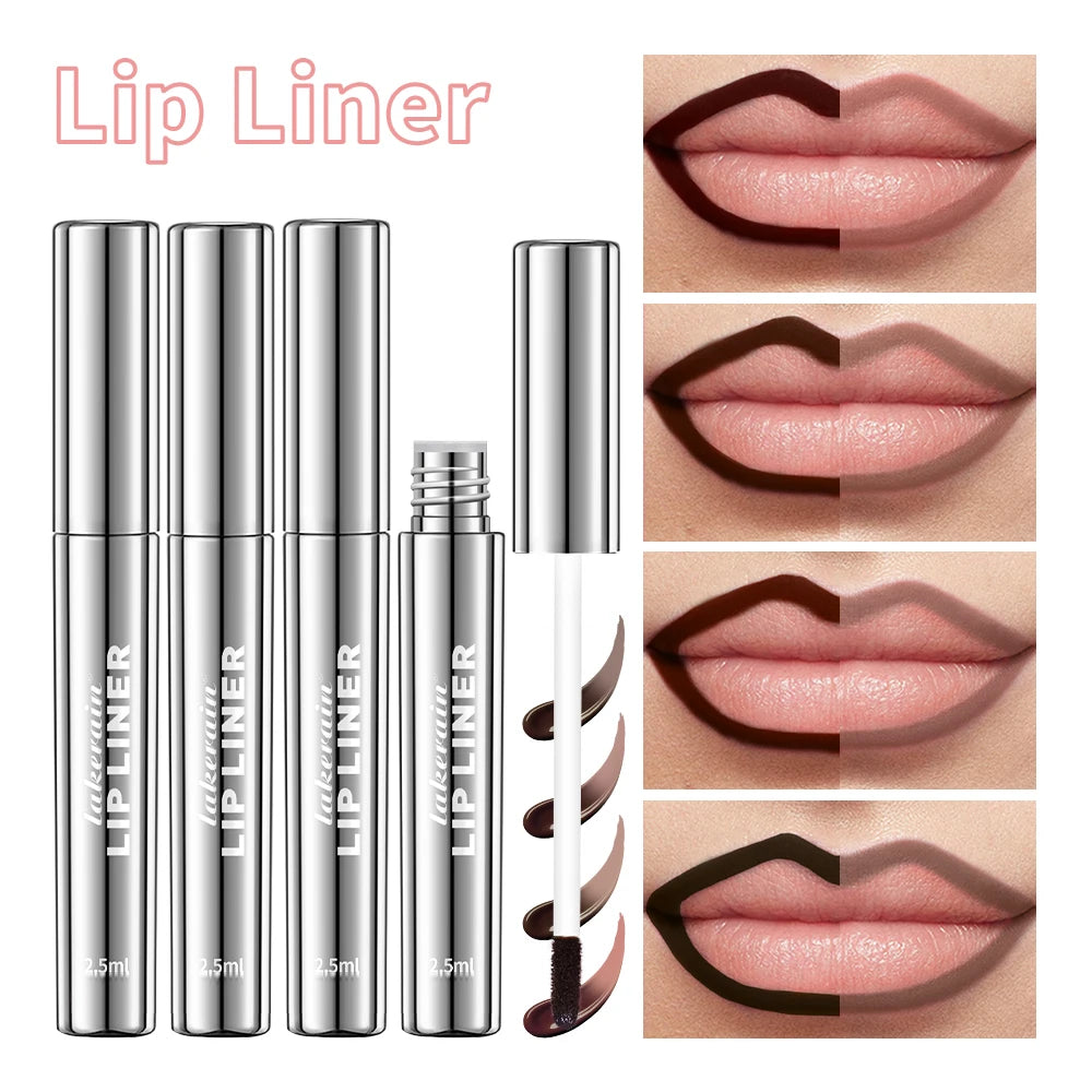 4 Colors Peel Off Lip Liner Waterproof Transfer-proof Lipstic Tattoo Waterproof Long Lasting Matte Velvet Lip Tint Sexy Red Cont HIP