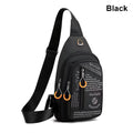 Nylon Crossbody Chest Bag – Multifunctional Sports Waist Pack Crossbody Waist Bag HIP black