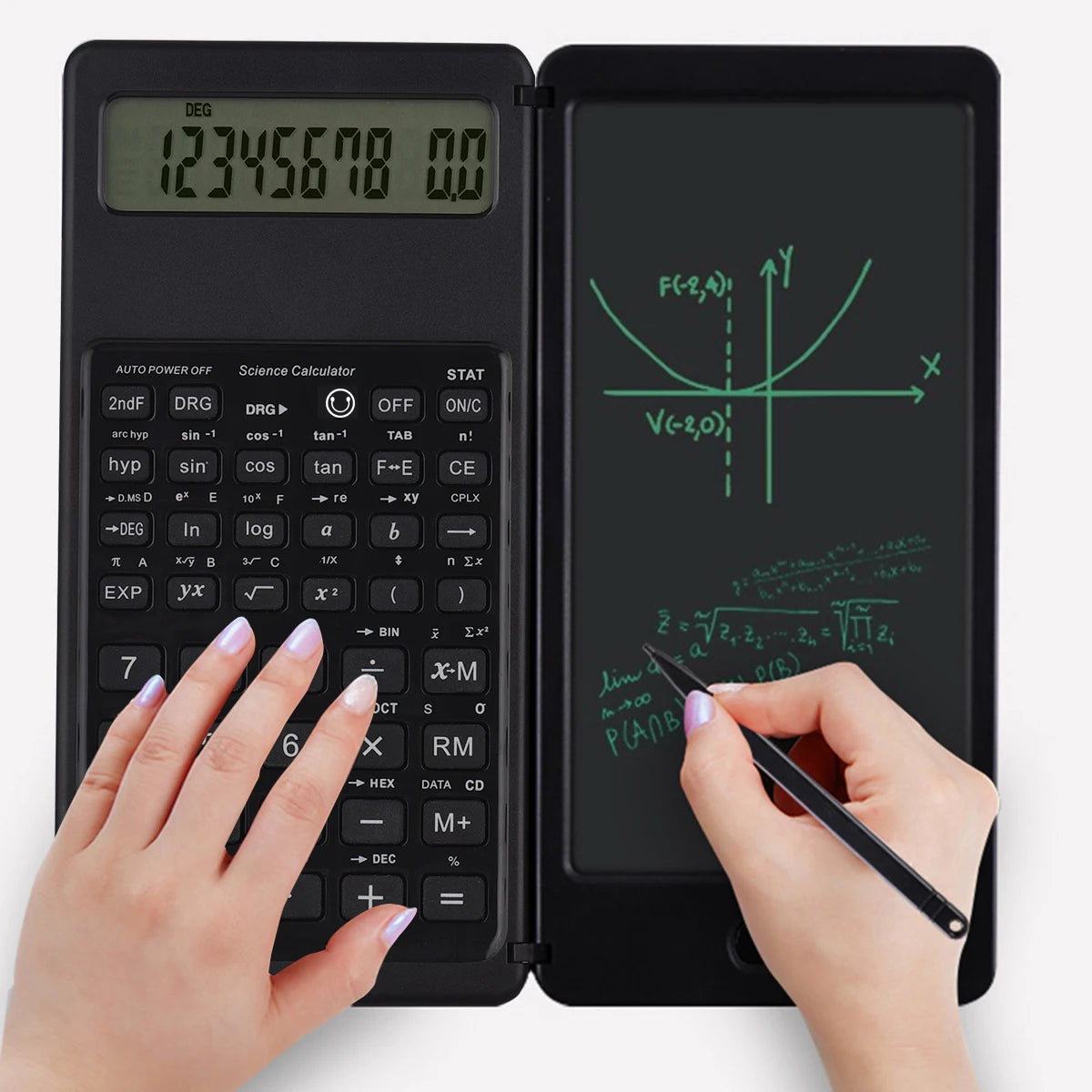6.5" Folding Calculator & LCD Writing Tablet with Stylus Calculator Writing Tablet HIP