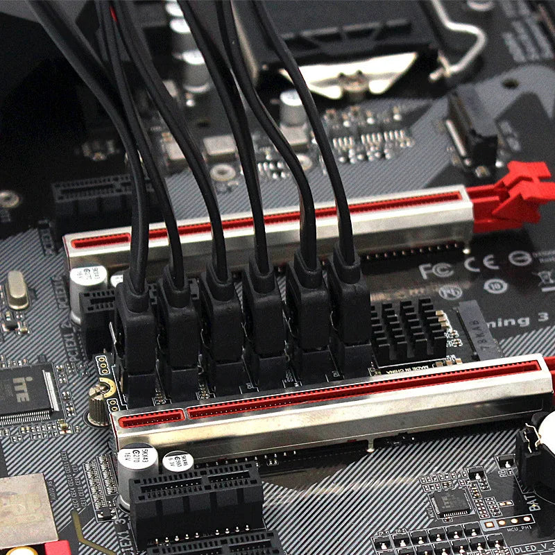 M.2 NVMe to 6-Port SATA 3.0 Expansion Card – PCIe 3.0 x2 SATA Expansion Card HIP