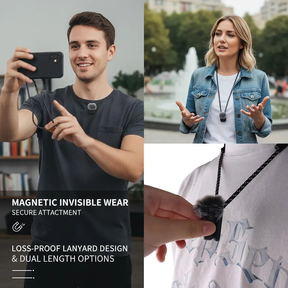 Adjustable Lanyard Magnetic Necklace Mount for dji Mic 2 Mic Mini Hands-Free Microphone Holder Accessories HIP