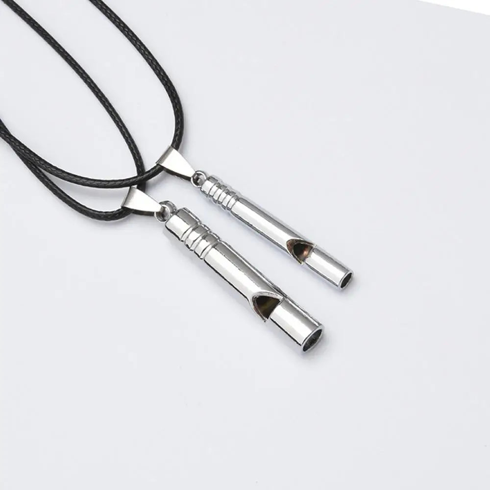 Titanium Emergency Whistle Loud Portable Keychain Necklace Whistle EDC Keyring for Emergency Survival Outdoor Hiking Camping HIP